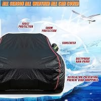 Vista 7 de QUYDDC Nuevo material transpirable, cubierta impermeable para automóvil, cerraduras y puertas con cremallera, protector solar, impermeable
