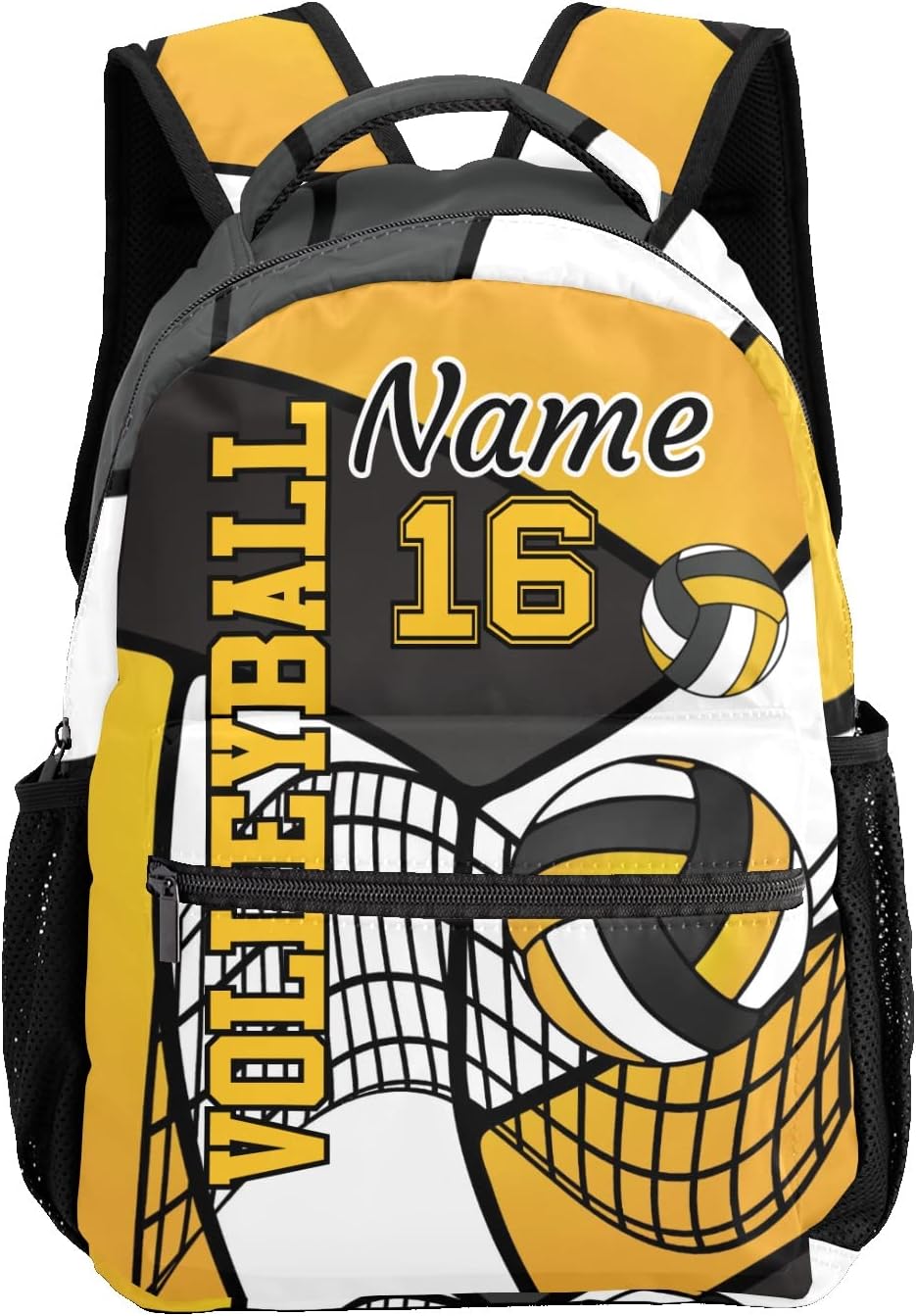 Customized Volleyball Pink Waterproof Backpack with Name for Hiking Camping Picnic