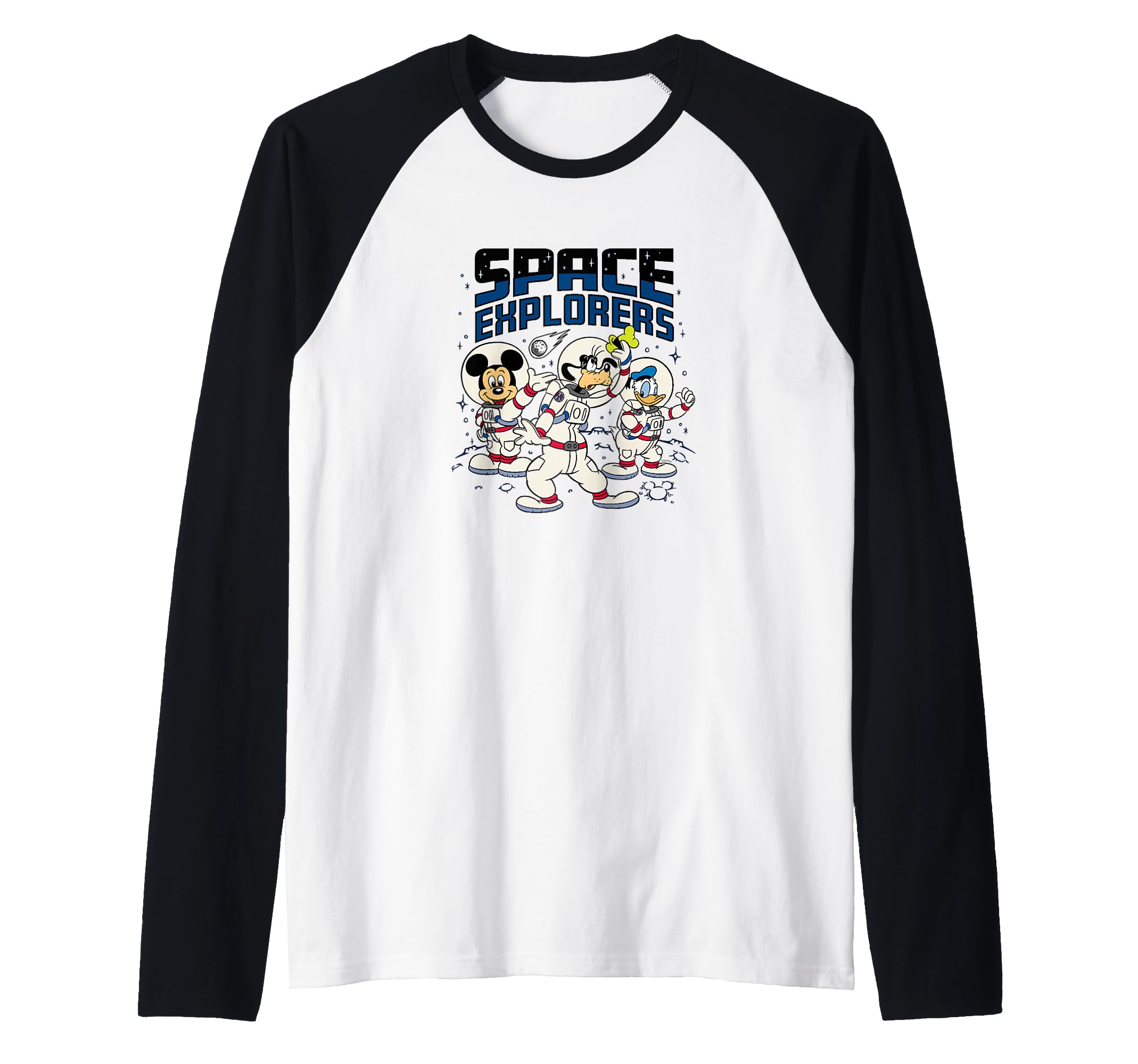 Mickey Goofy Donald Space Explorers maillot de baseball raglan haut de loisirs - 2