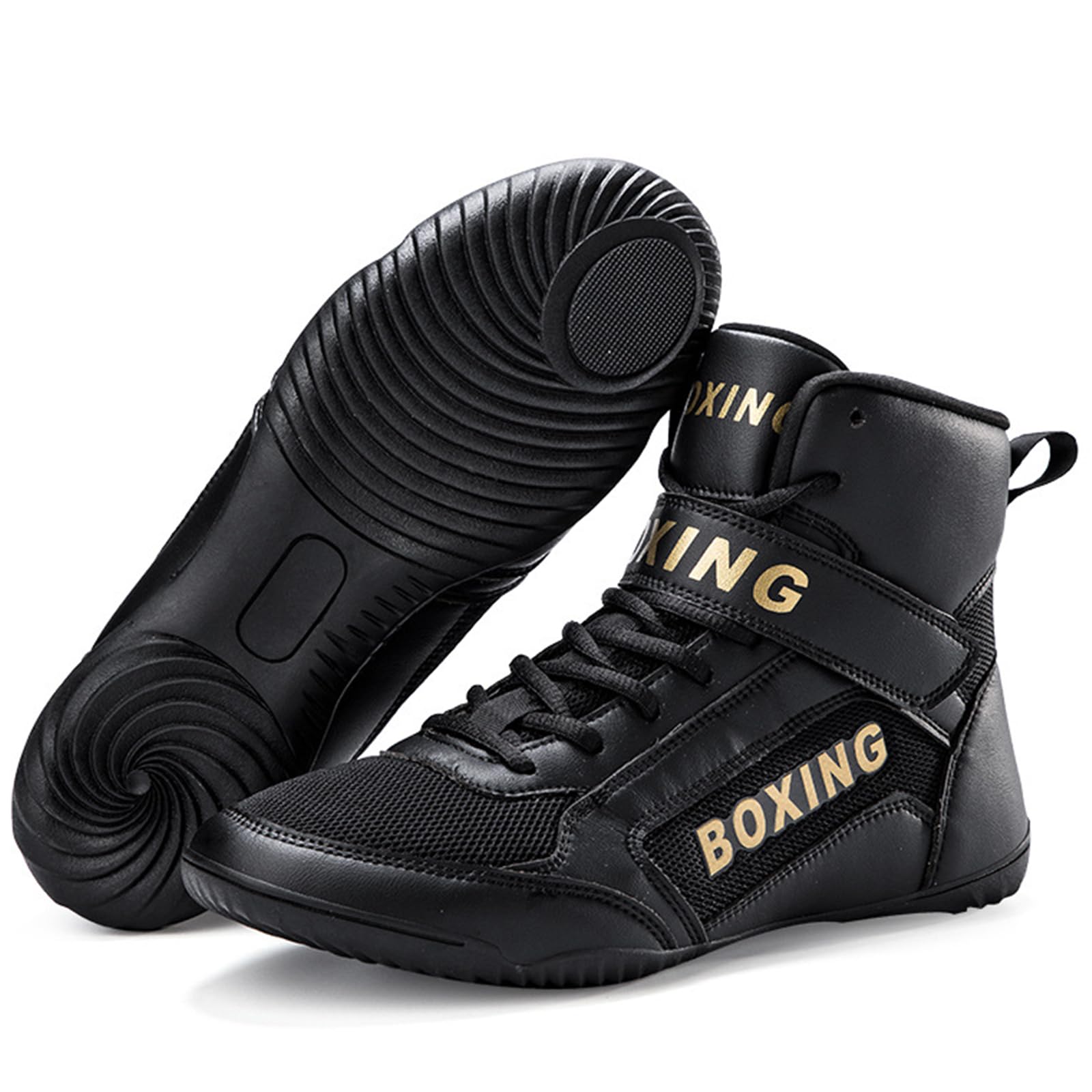 Zapatos de Boxeo para Hombres Zapatos de Lucha Adolescentes Mujeres Zapatillas de Entrenamiento Integral