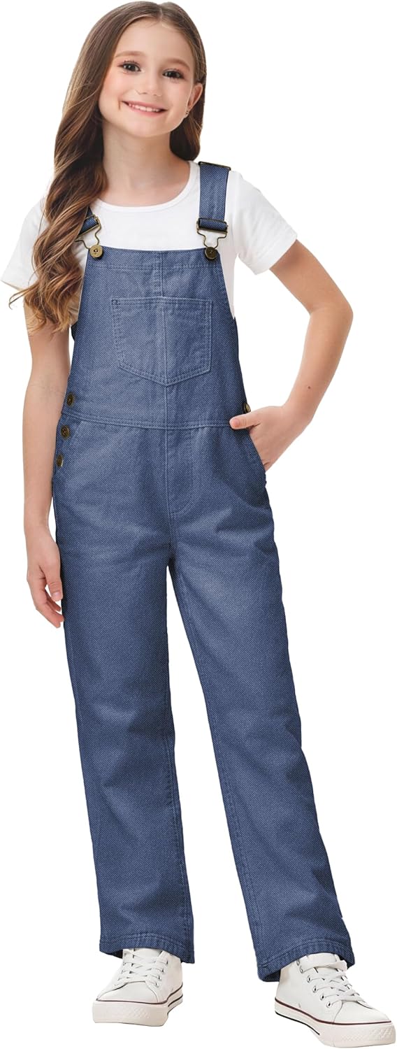 AOBUTE Kids Bib Overalls Boys Adjustable Straps Jumpsuit Durable Work Coverall 5-15 Years - Image 3