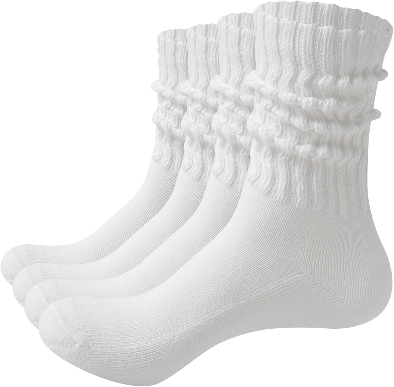 Women's Slouch Crew Socks-Soft Scrunch thick Sock sole & Boot Socks | Stretchy Retro Style | All-Season Comfy