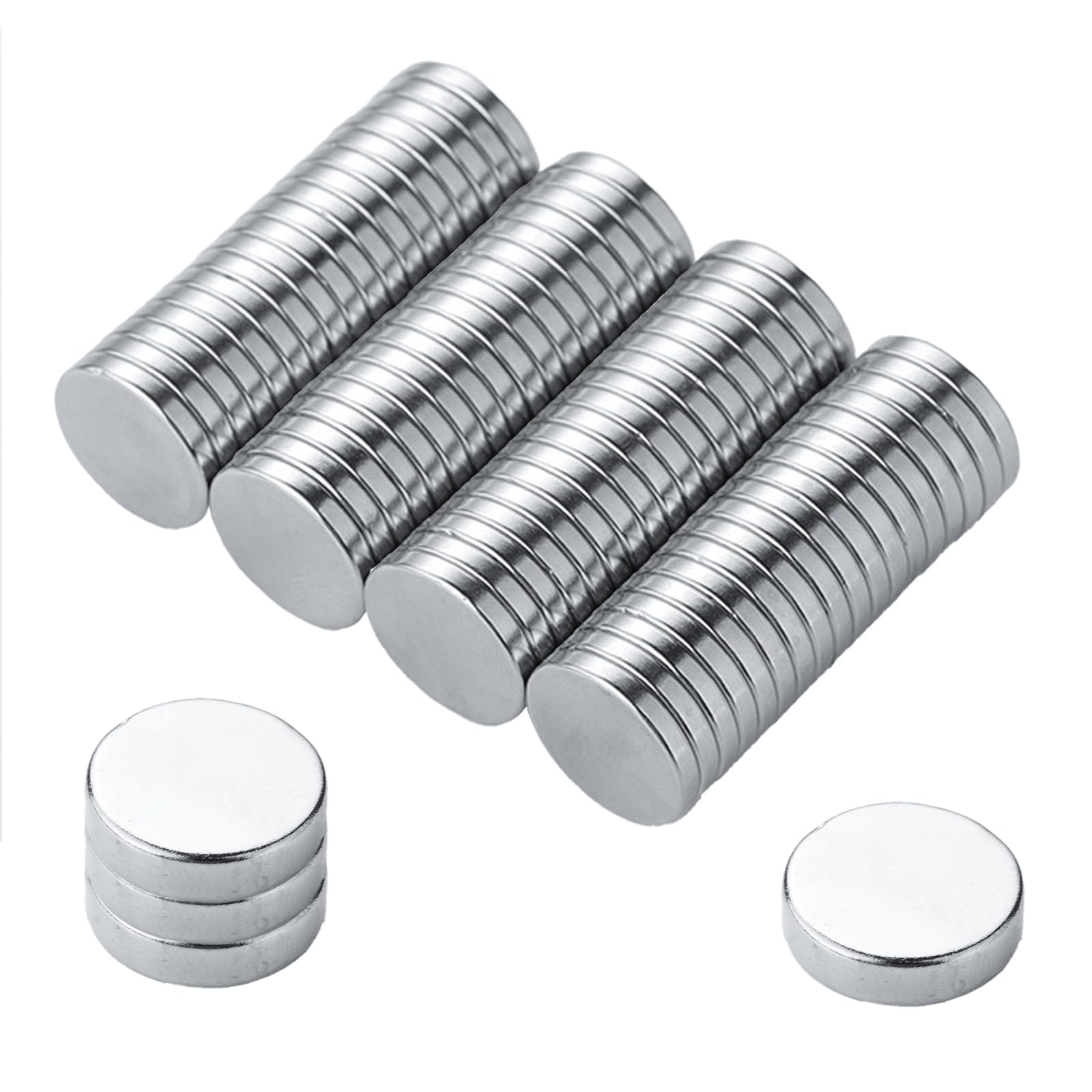 Neodymium Magnets,60 PCS 10 * 2mm Neodymium Fridge Magnets Magnets Tiny Magnets Small Magnets For Crafts Round Magnets for Postcard and Photo Whiteboard and Fridge