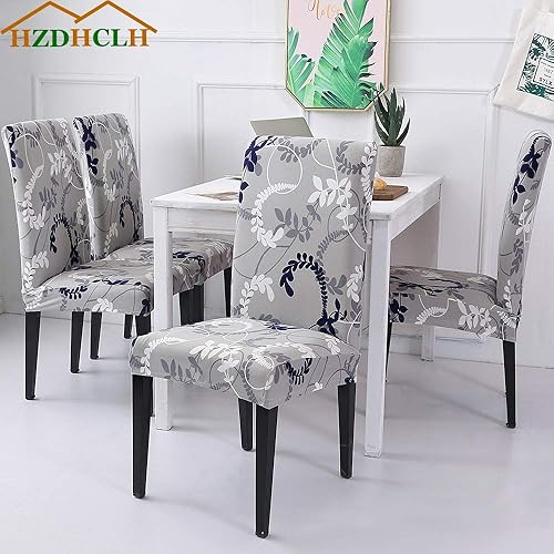 Miniatura 2 de HZDHCLH Juego de 6 fundas grises para sillas Parsons de elastano para comedor, fundas elásticas de elastano para sillas Parsons, fundas de asiento