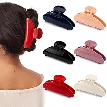 TODDER 6 PCS Hair Claw Clips for Women Gifts, Large Claw Clips for Women Non-Slip Hair Clips for Thick Thin Hair