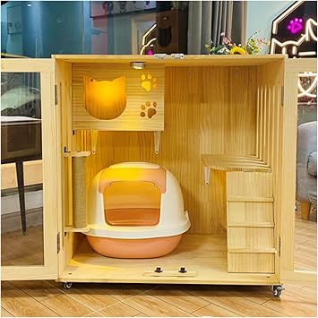 SISWIM Cat House Cat Villa Three-Story cat House cat Display Cabinet cat pet cage, can accommodate Pets Within 10 catties Cat Villa