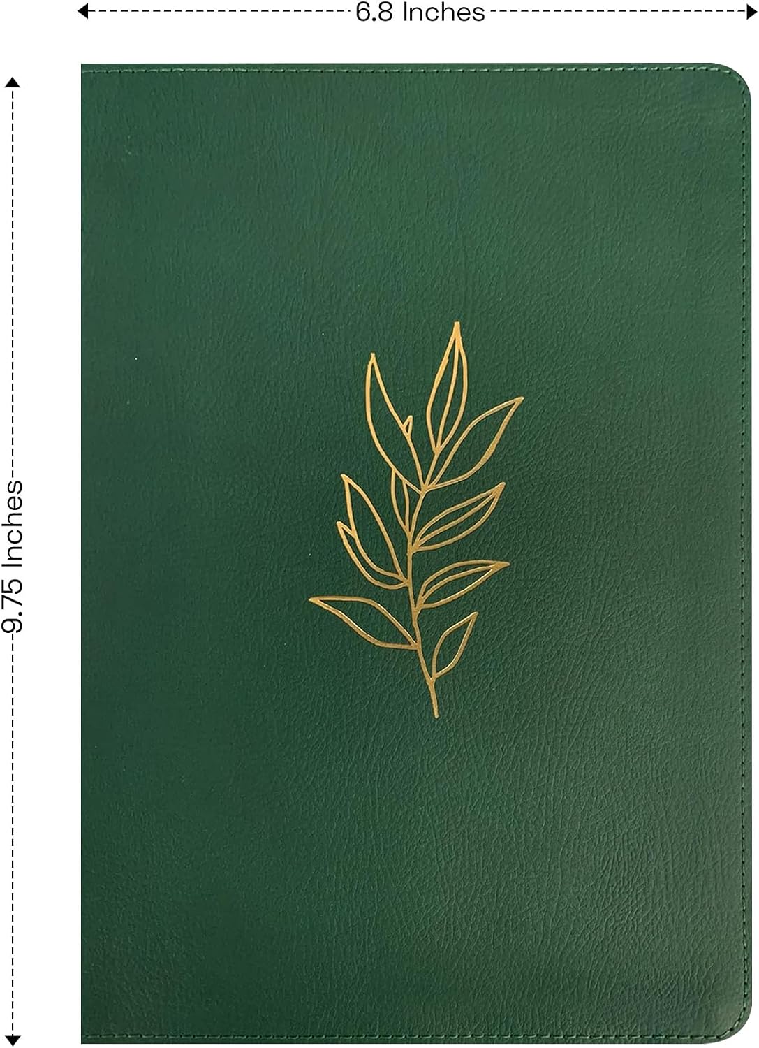 Personalized Premium Large Print NLT Holy Bible with Custom Name in Gold | Christian Large Print New Living Translation Bible Gift for Religious Celebrations | Green