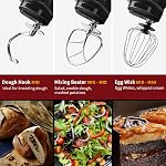 Stand Mixer, CUSIMAX Dough Mixer Tilt-Head Electric Mixer with 5-Quart Stainless Steel Bowl, Dough Hook, Mixing Beater and Whisk, Splash Guard