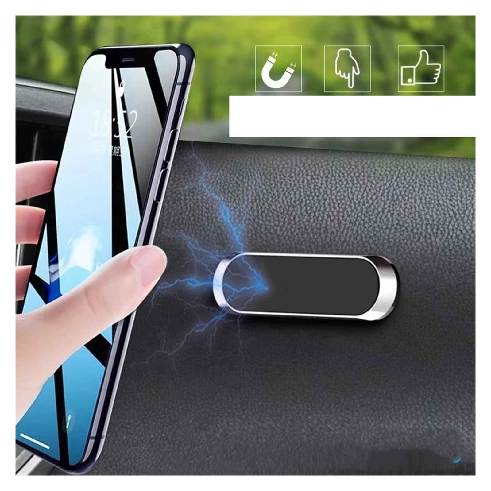 Per Samsung Supporto Universale Magnetico Auto Dashboad Parete Universale Supporto Magnetico Per Telefono Per Auto Porta Cellulare Auto(Silver)