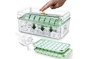 Ultra-Convenient Mini Ice Cube Tray with Lid and Bin