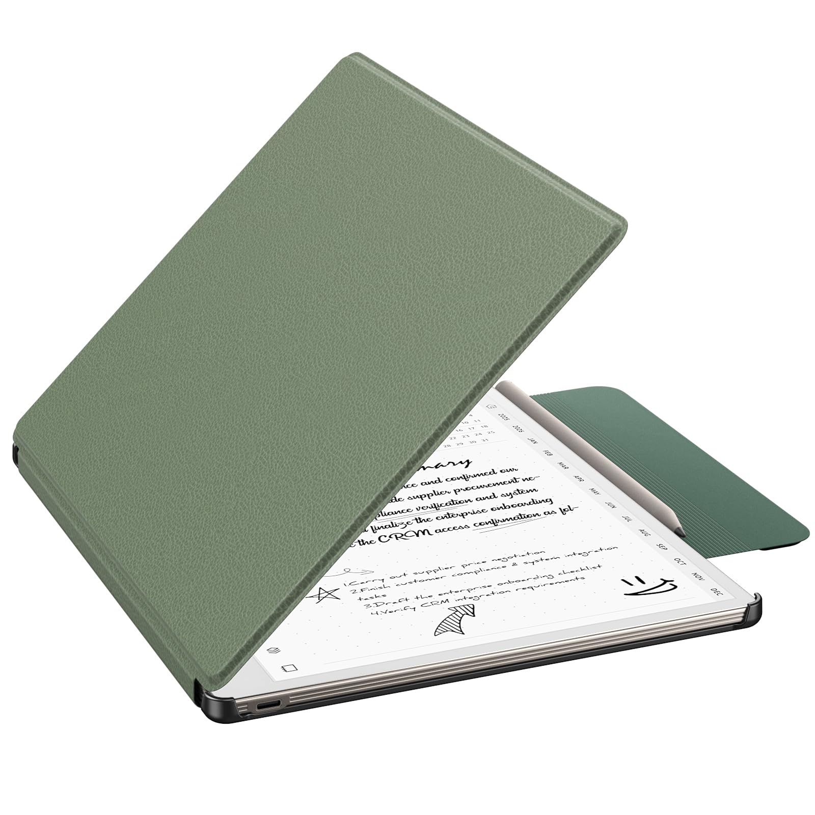 MoKo Case for Remarkable Paper Pure 10.3" 2026 with Pen Holder, Celadon