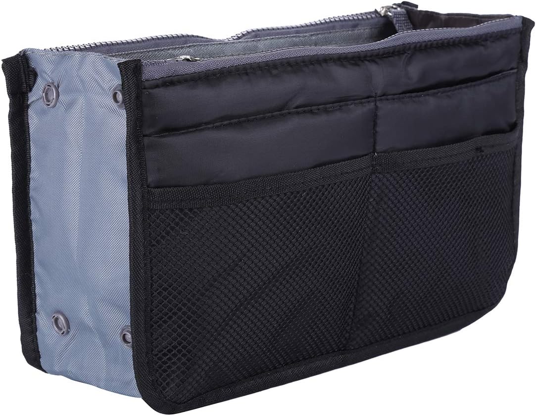 Purse Organizer Insert Handbag๏ผLady Women Travel Liner Felt Bag in Bag (13 Pockets Medium Size)