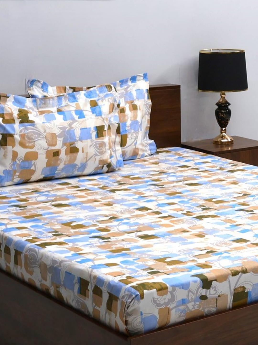 Bombay Dyeing King Sheet Set - 100% Cotton -2