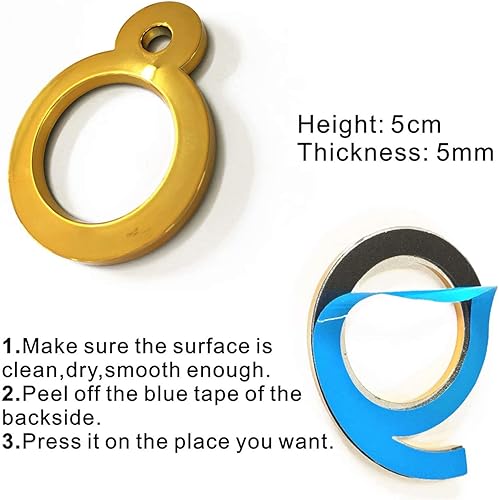 Vista 8 de Diggoo Paquete de 20 adhesivos de números de buzón del 0 al 9, 2.76 pulgadas de alto, números de dirección de puerta para apartamento, casa