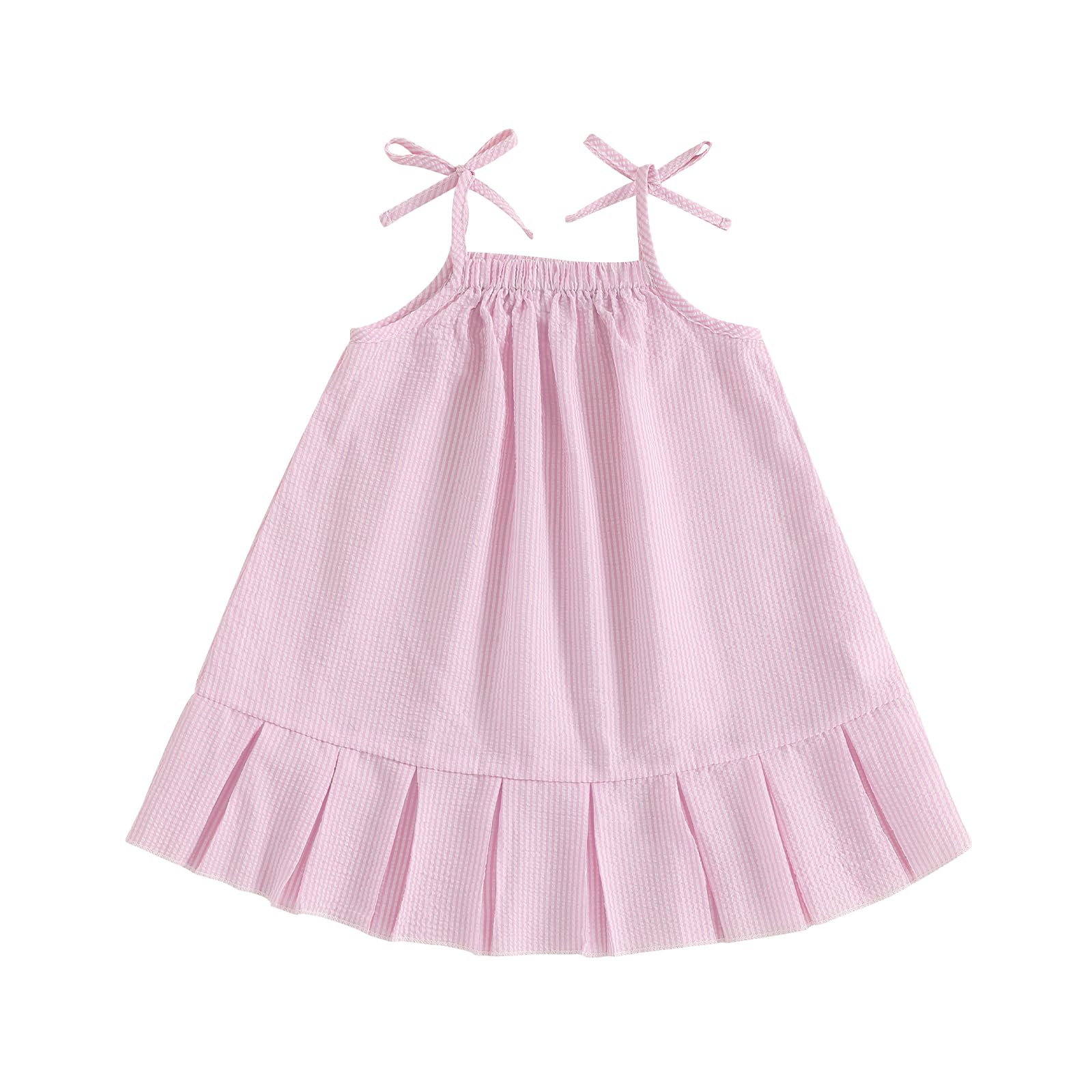 Toddler Baby Girls Dress Sleeveless Sundress Striped Halter Dresses Summer Princess Dress 6M-4T