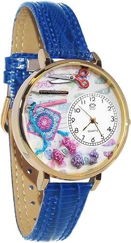 Whimsical Gifts Colección de relojes de manualidades para mujer, punto de cruz, punto de cruz, diseño de ganchillo, novedad única y divertida, hecho