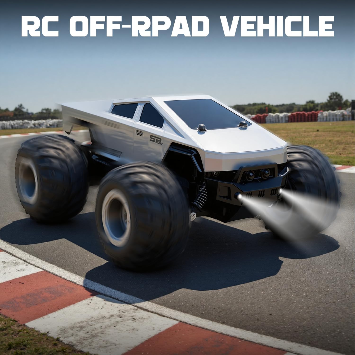 Snugzy Kids RC Truck Off-Road 1:20 Scale Remote Control Car with Lights 2.4 GHz Monster Truck RC Cars Toys Birthday Gifts for Boys