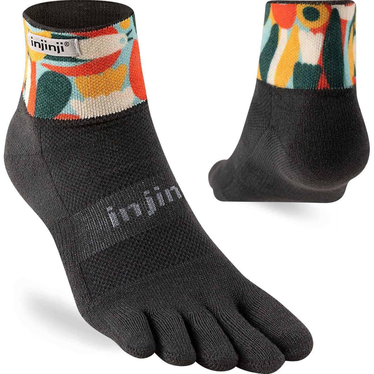 Injinji Artist Designed Trail Midweight Mini-Crew Mens Socks M