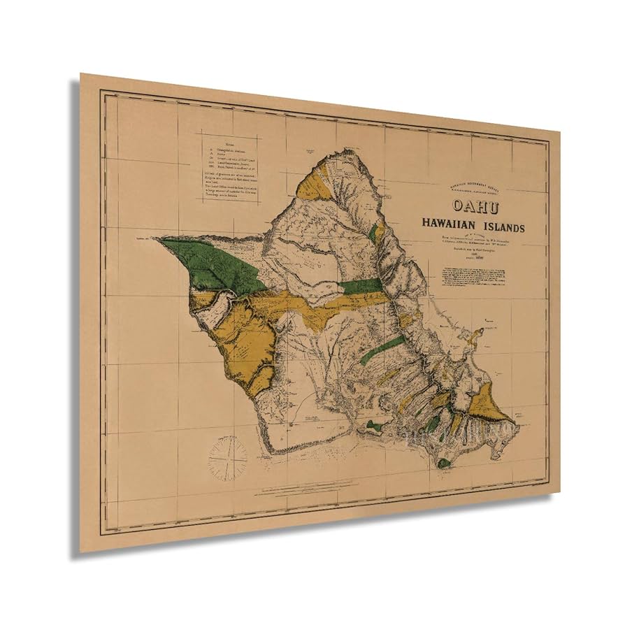 イプヘケです。 ハワイの島々の地図が描かれた楽器 4マイル・シーニック・ドライブ（ペペエケオ・シーニック