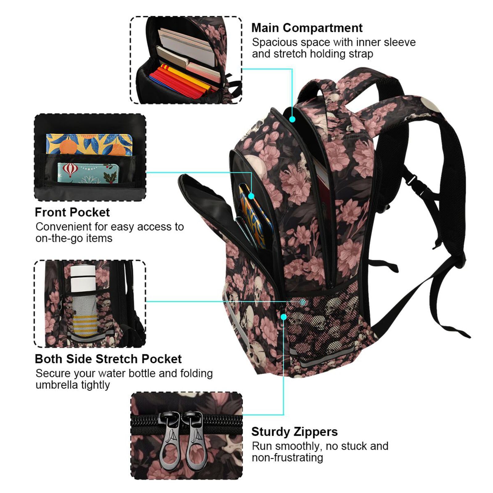 Lindas mochilas de viaje para laptop, mochila escolar para hombres, mujeres, adolescentes y niños