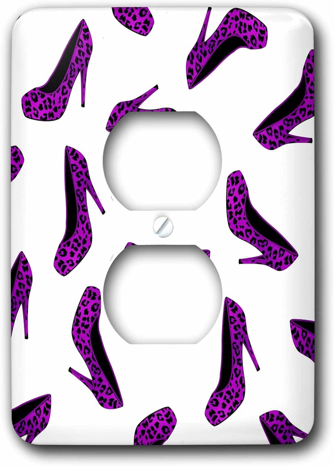 3drose LLC lsp _ 57151 _ 6高ヒール靴印刷パープルチーター2プラグコンセントカバー