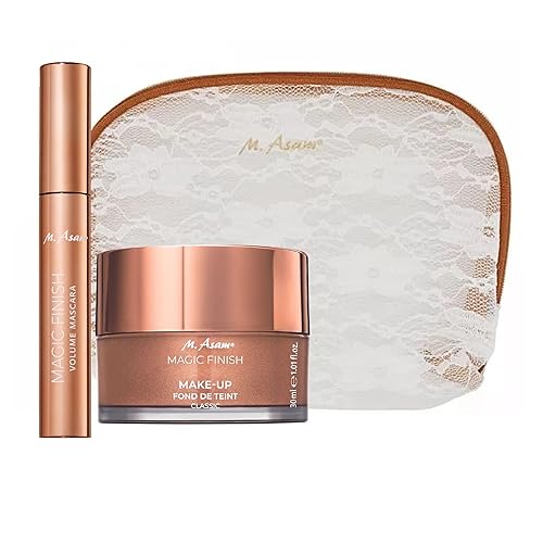 Miniatura 1 de M. Asam MAGIC FINISH - Juego de regalo con mousse de maquillaje XXL (1.69 onzas líquidas) imprimación, base, corrector y polvo + rímel (0.33 onzas