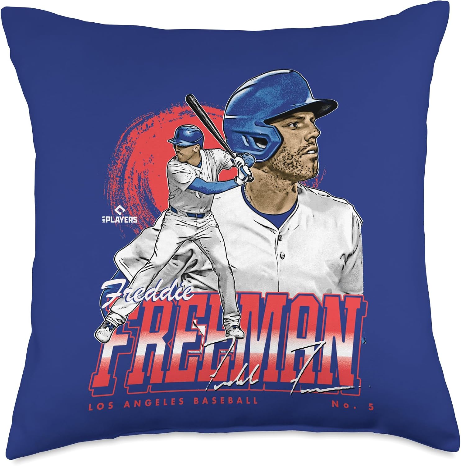 Freddie Freeman | Los Angeles D Baseball Player| MLBFFR302N Throw Pillow