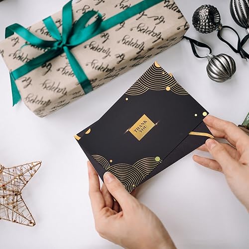 Miniatura 6 de Paquete de 36 tarjetas de agradecimiento con sobres y calcomanías, tarjetas de agradecimiento para pequeñas empresas, notas de agradecimiento,