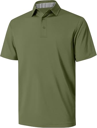 NIASHOT Polo Shirts for Men Summer Short Sleeve Golf Polos Quick-Dry Moisture Wicking T-Shirts Fashion Clothes Mens Gifts