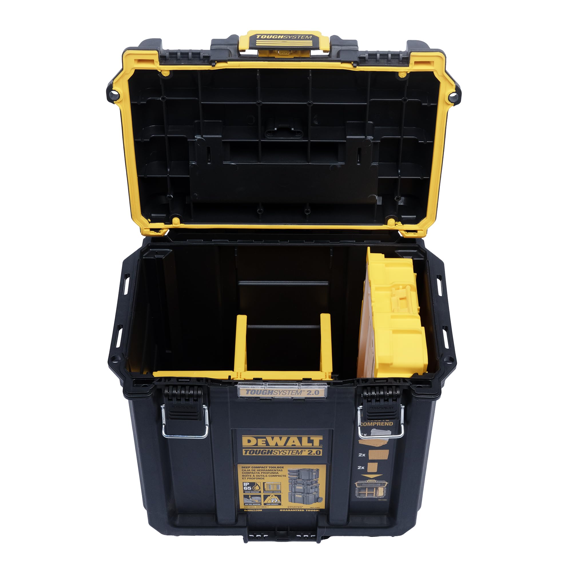 DEWALT TOUGHSYSTEM 2.0 Caja de herramientas compacta y duradera con separadores extraíbles (DWST08035)