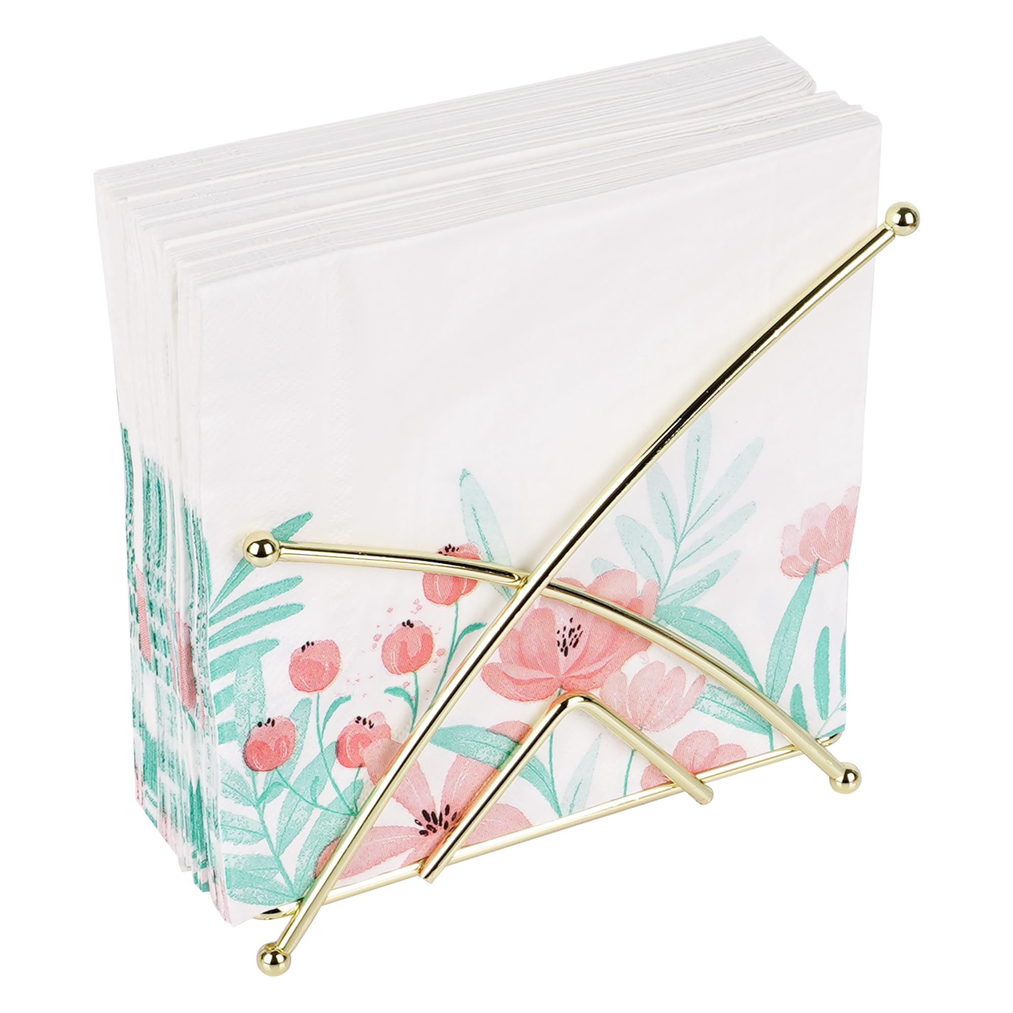 Range-serviettes montagne en inox doré idéal pour embellir vos repas de famille