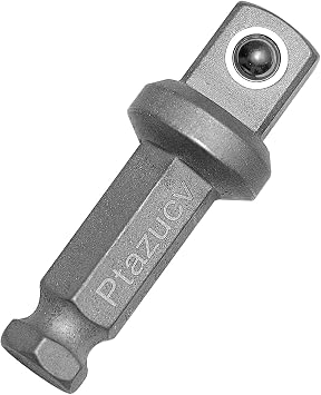 7/16 Hex to 1/2 Impact Adapter, Power Drill Bit With Square Extension, Compatible With Electric and Impact Drill