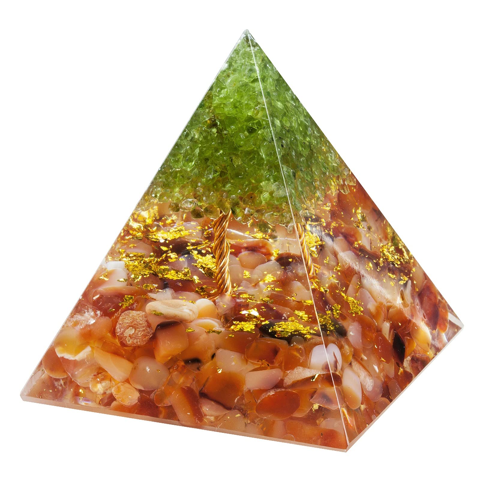 Pyramide de Cristal Arbre de Vie Ornement de Haute Qualité