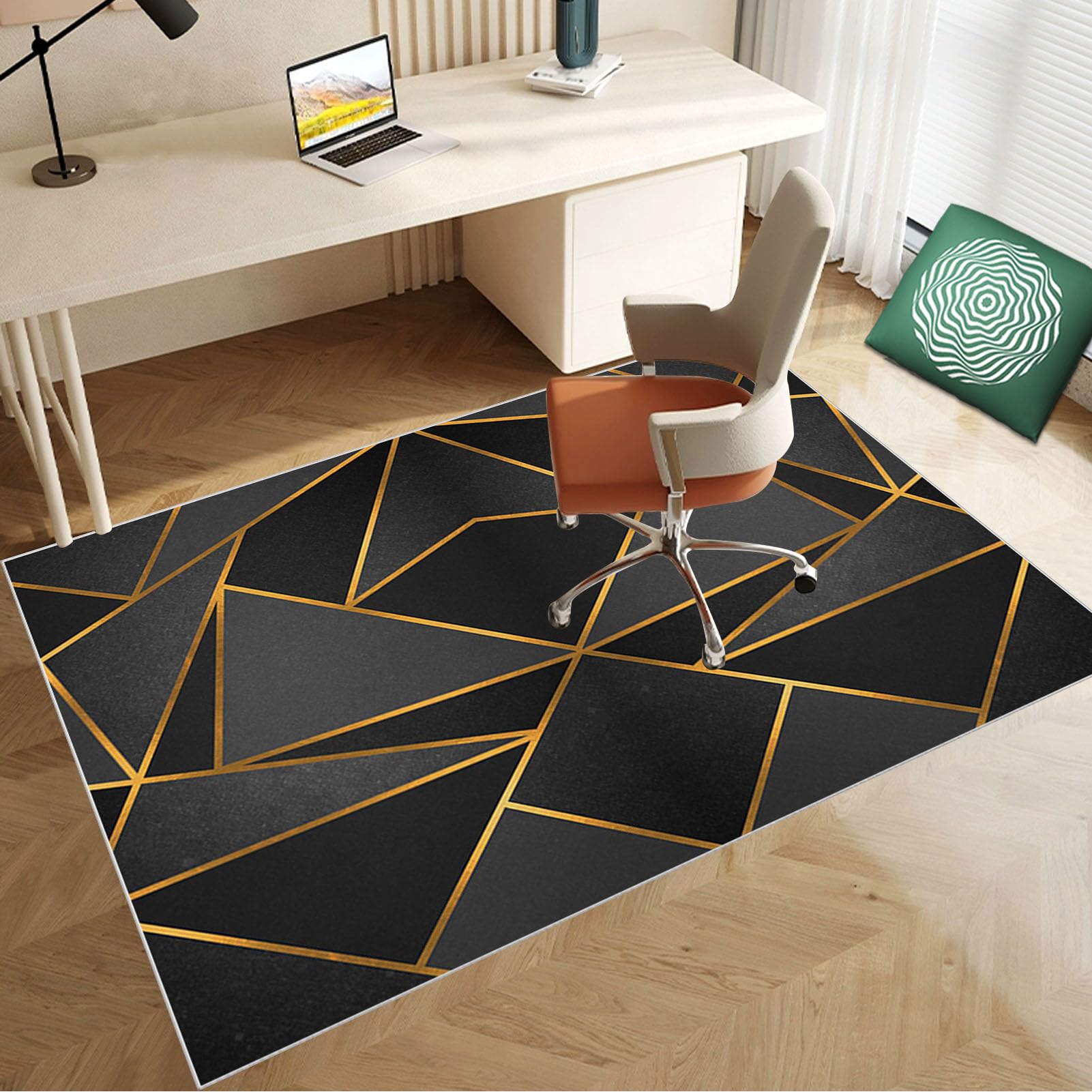 120 x 140 cm Heavy Duty Office Chair Mat for Carpeted Floor Computer Gaming Desk Chair Mat for Carpet Hard Floor Protector Mat for Rolling Chair Carpet Protector Chair Mat Floor Mat for Office Chair