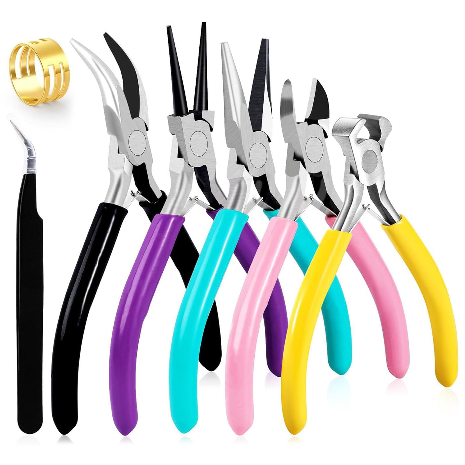 Jewelry Pliers Collection Set Portable Accessory for Detailed Beading and Craft Supplies Projects Supplies
