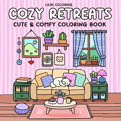 Cozy Retreats: Cute & Comfy Coloring Book for Adults Featuring