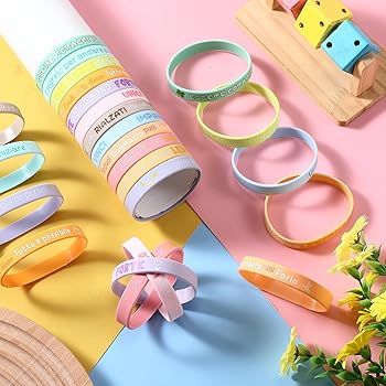 24 Braccialetti Motivazionali In Silicone - Frasi Italiane Colorate - Foto 9