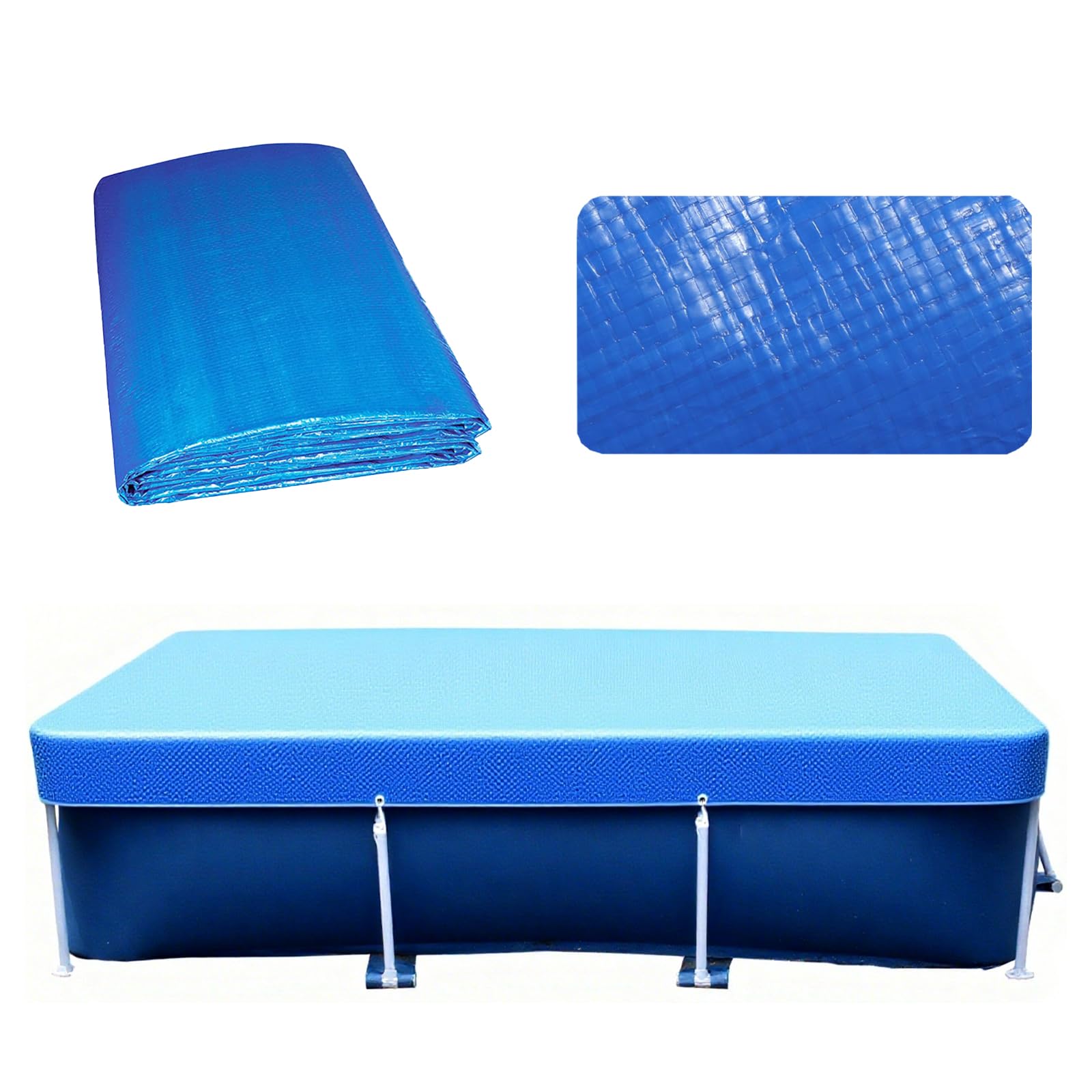 Bâche pour piscine hors sol 221x149cm idéale pour protéger l'eau du jardin