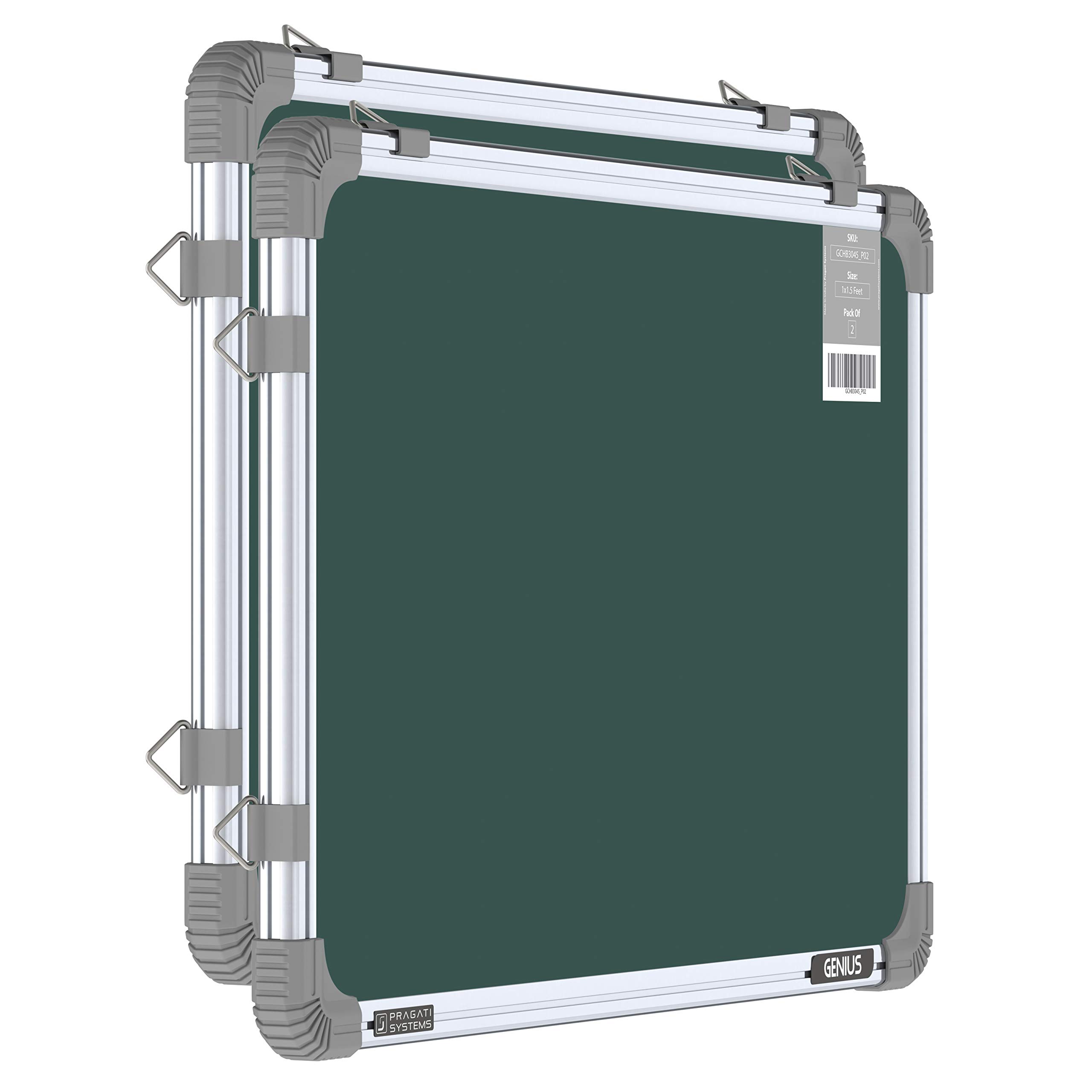Pragati Systems Genius Melamine (Non-Magnetic) Chalkboard for Kids & Home with Lightweight Aluminium Frame | Portable &