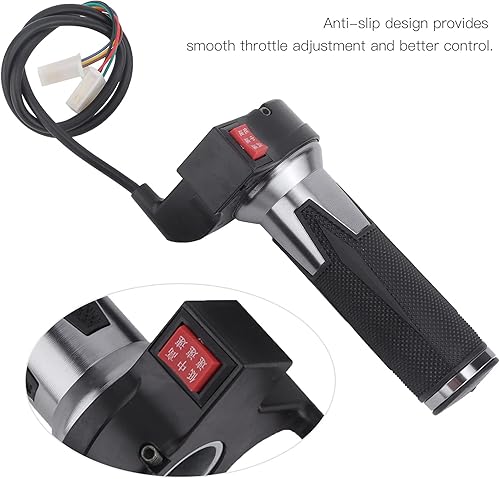 Miniatura 4 de Keenso Control de velocidad de agarre del acelerador, 1 par de manillar, agarre del acelerador de 3 velocidades, mango universal del acelerador para