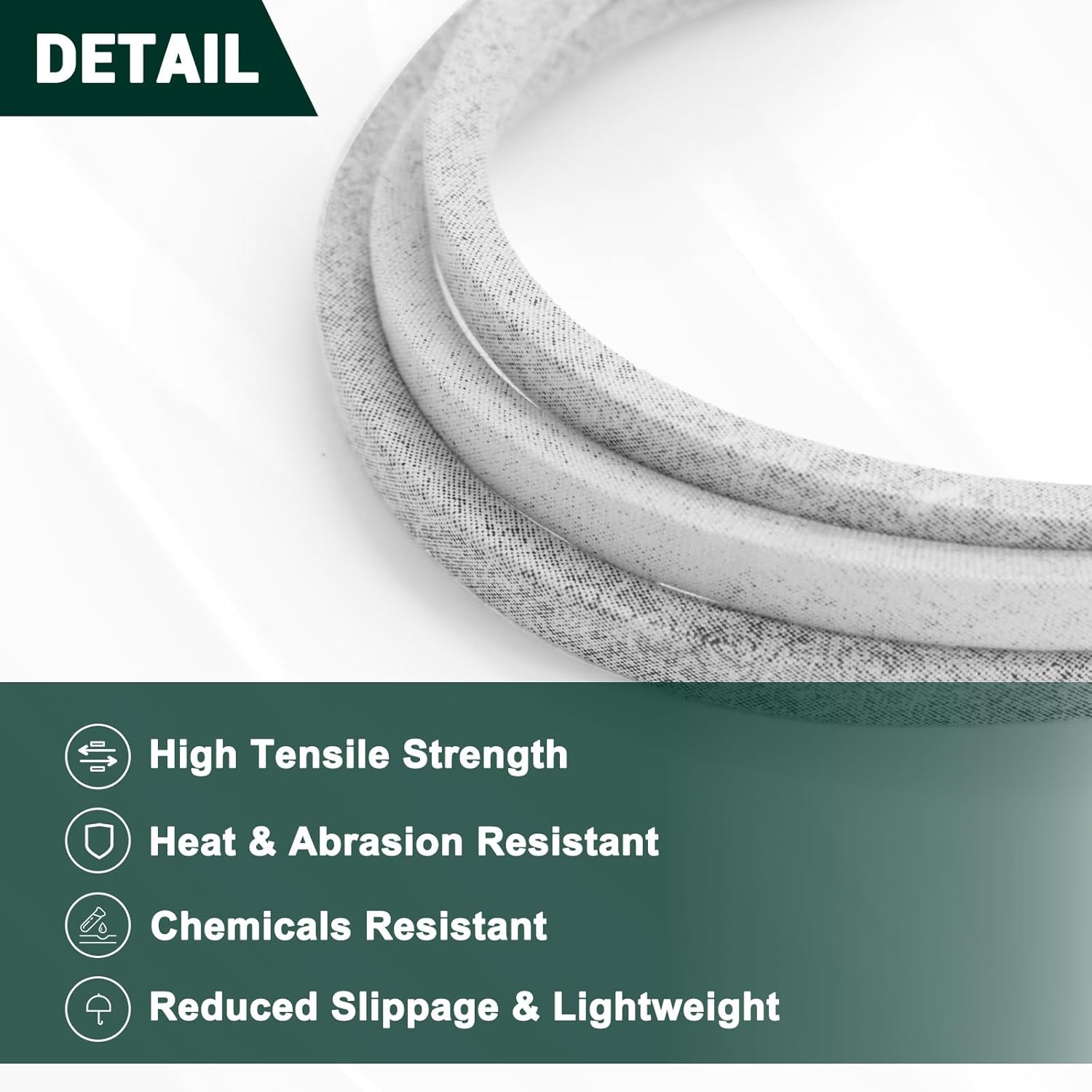 GX20305 Deck Belt for John Deere L120 L130 L2048 L2548 Sabre Scotts Mower Aramid Cord Heavy Duty 1/2" x 139.45"