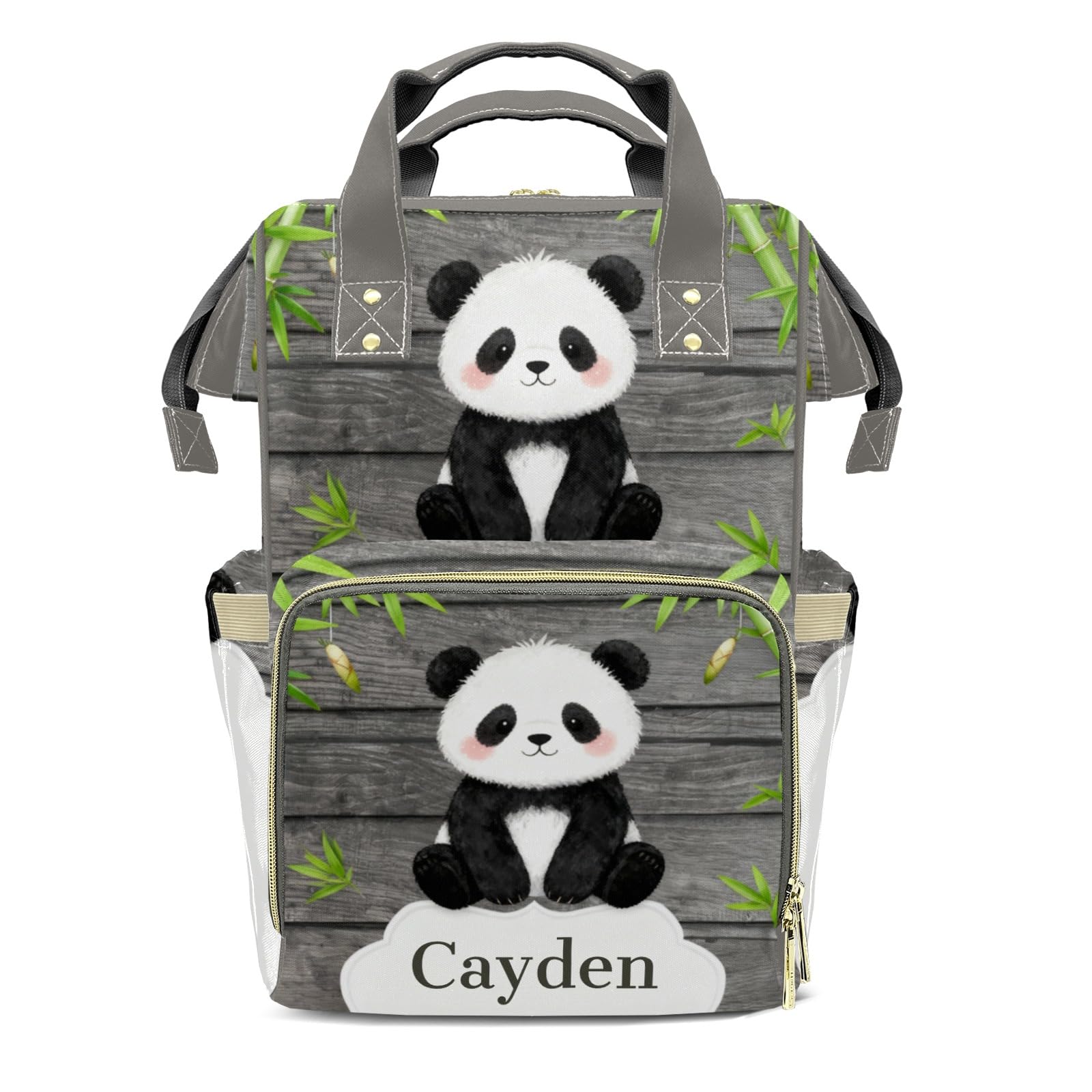Personalized Diaper Bag Backpack Gift Watercolor Bamboo Panda Ultimate Nappy Bag: Spacious, Waterproof &amp; Perfect for Travel