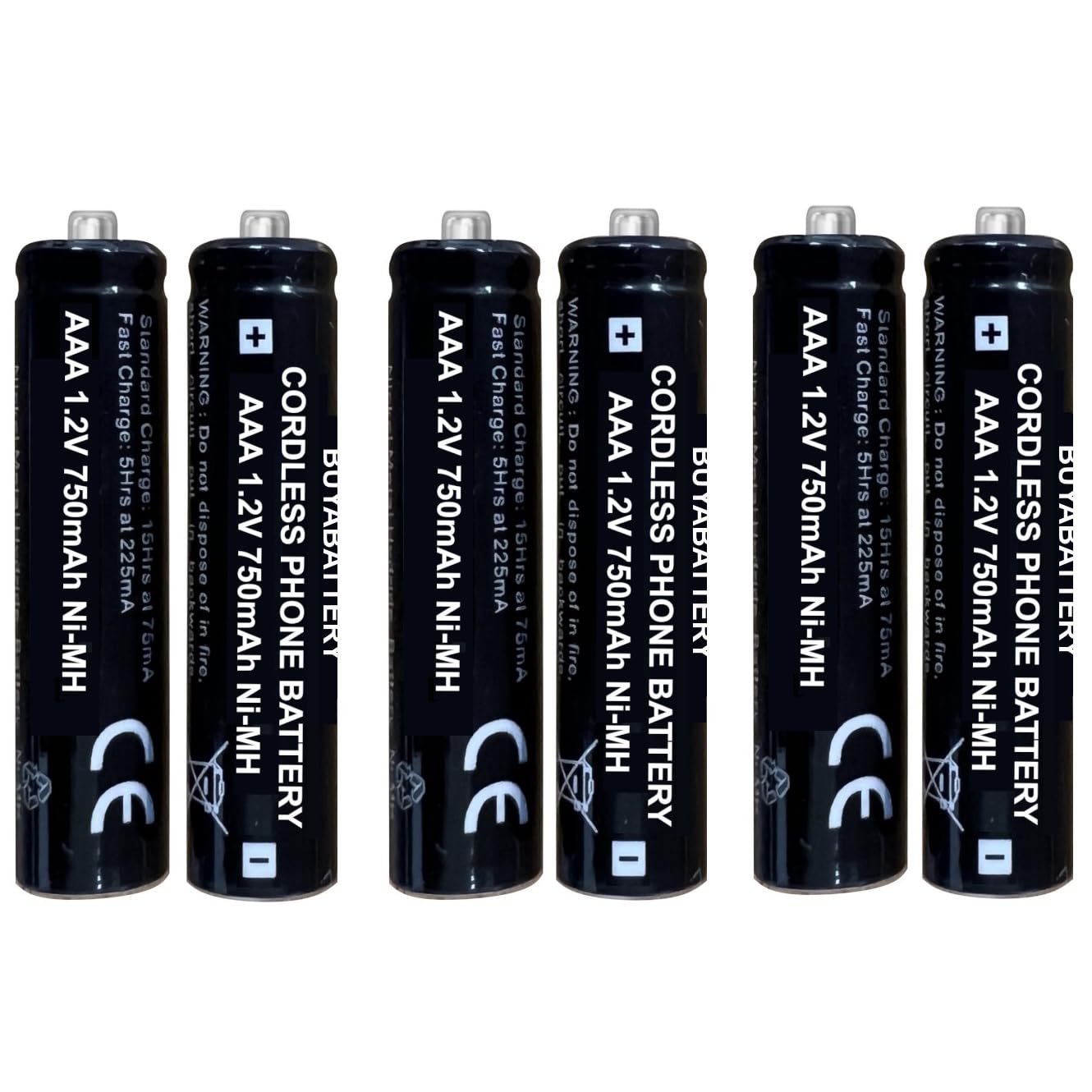 BT AAA Cordless Telephone Batteries x 6