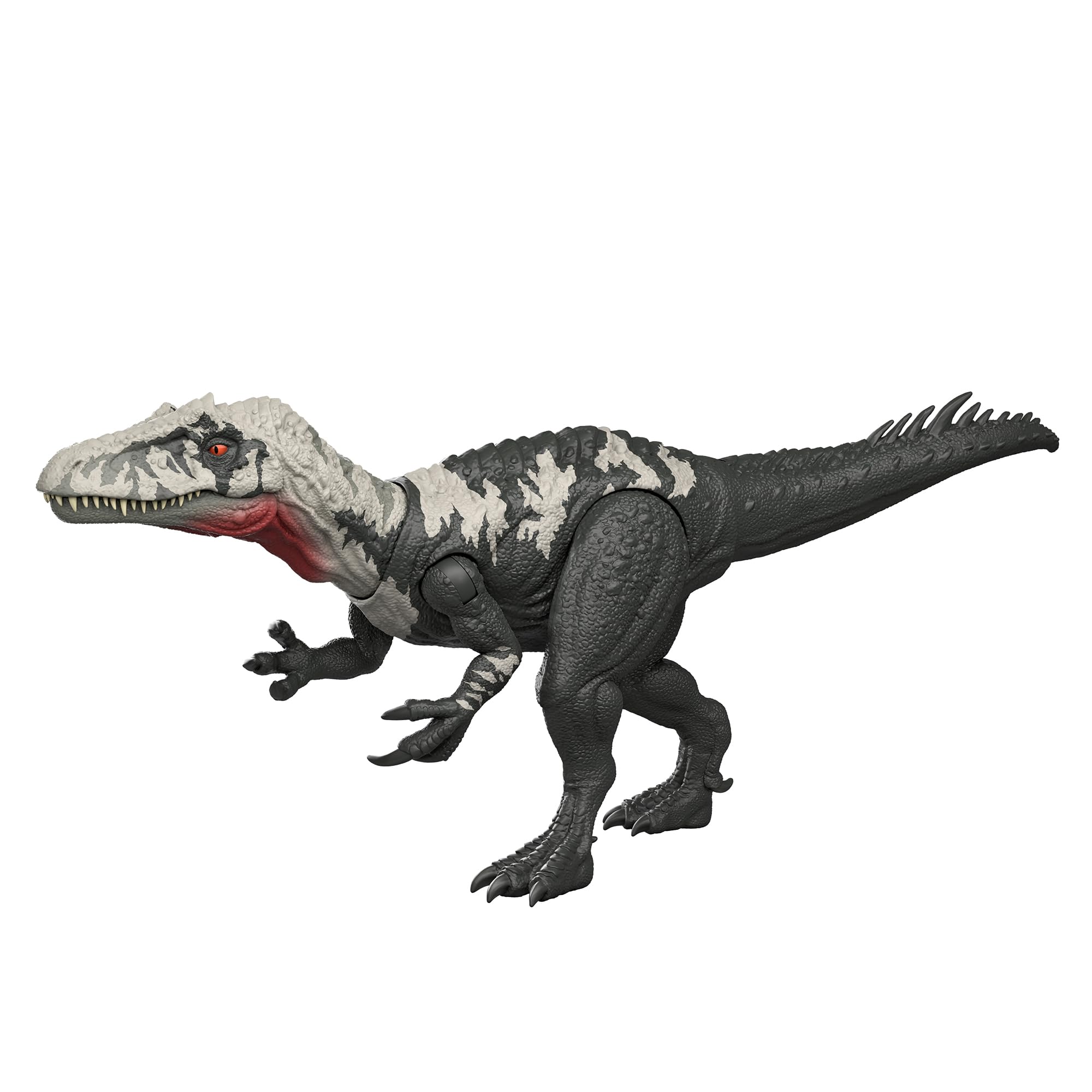 Mattel Jurassic World Big Action! Kirantasaurus JGB95 Children's Figure, Dinosaur Toy, Total Length: Approx. 13.5 inches (34.3 cm), Ages 4 and up, Gray