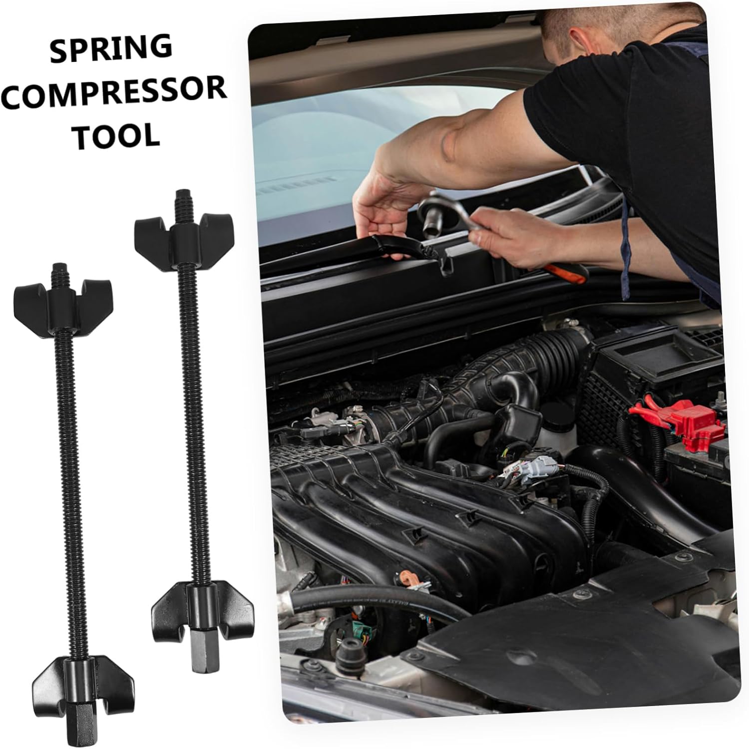 Ciieeo Spring Compressor Tool Heavy Duty Coil Spring Installation Removal Tool for Automotive Suspension Work Compact Design High-Strength Construction