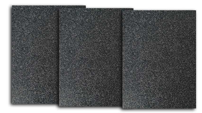 Image of Pack of 2 ABS Plastic Sheet, Black Plastic Sheet 8 inch x 12 inch x 1 /8 inch Thick (3mm) Rigid Moldable Panel with Different Surfaces Moldable Plastic Panel for Handicrafts DIY Projects