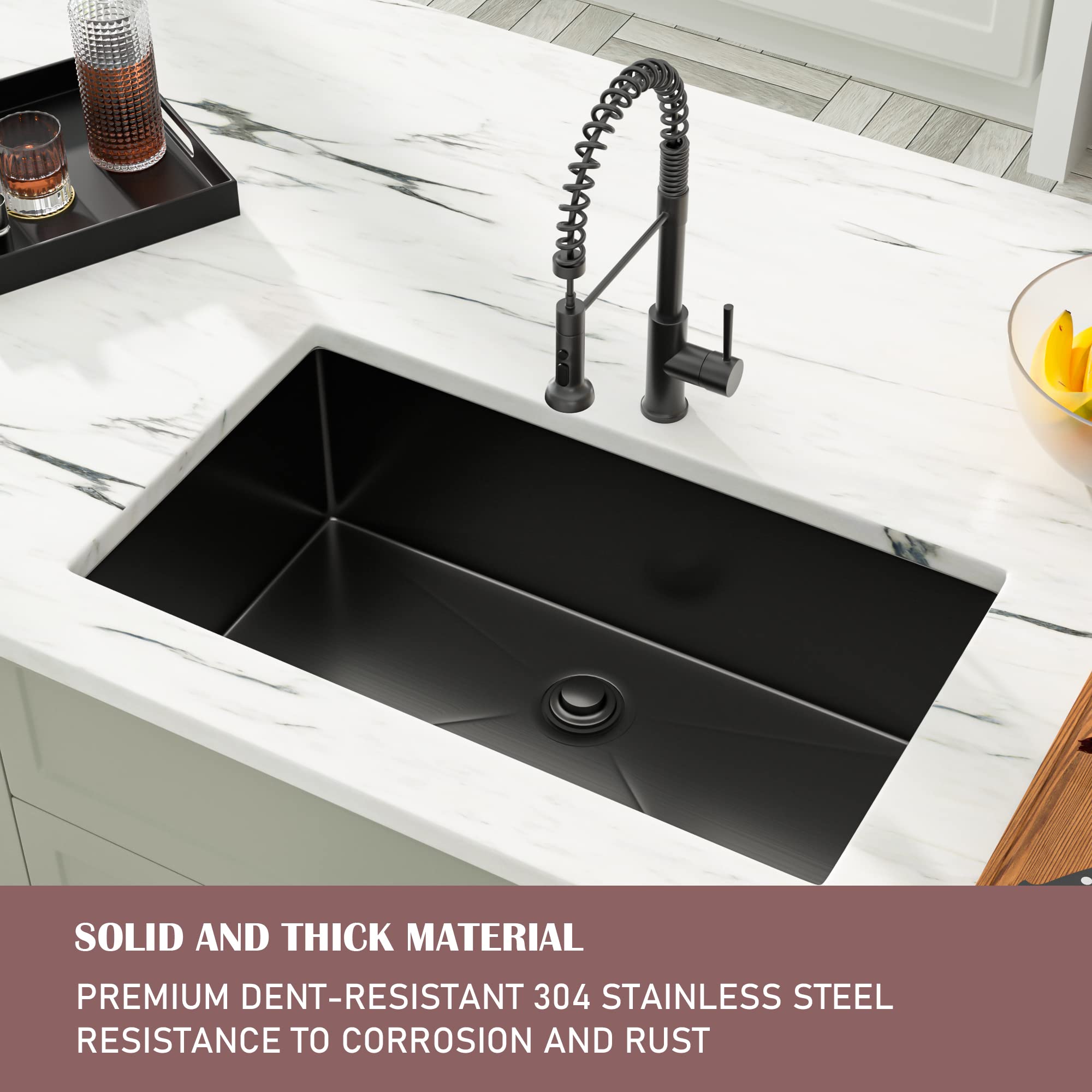 Snapklik.com : Garbage Disposal Flange - Matte Black Kitchen Sink ...