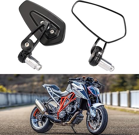 Specchietti Moto Universali In Fibra Di Carbonio - 2 Pezzi, 8/10mm, Nero - Foto 8