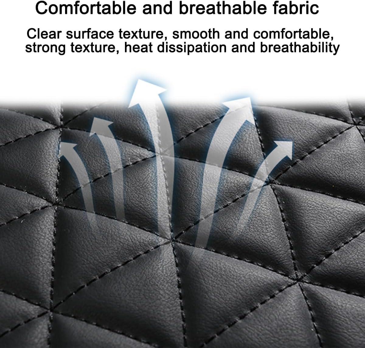 2PCS Leather Car Seat Cover, Vehicle Front Bottom Seat Protector Pad, Full Surrounded Waterproof Auto Seat Protective Cushion with Storage Pocket, Universal for SUV, Truck, Sedan（Black）