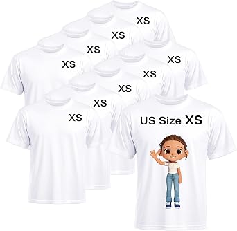 Joyclub 10 PCS Blank T-Shirts for Adults Unisex White Polyester Shirts Sublimation Crew Neck Short Sleeve Team Uniforms